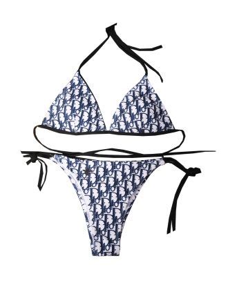 blue dior print bikini|Christian Dior Printed Bikini .